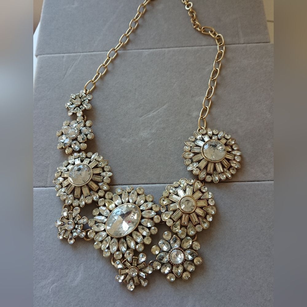 J. Crew flowers statement necklaces